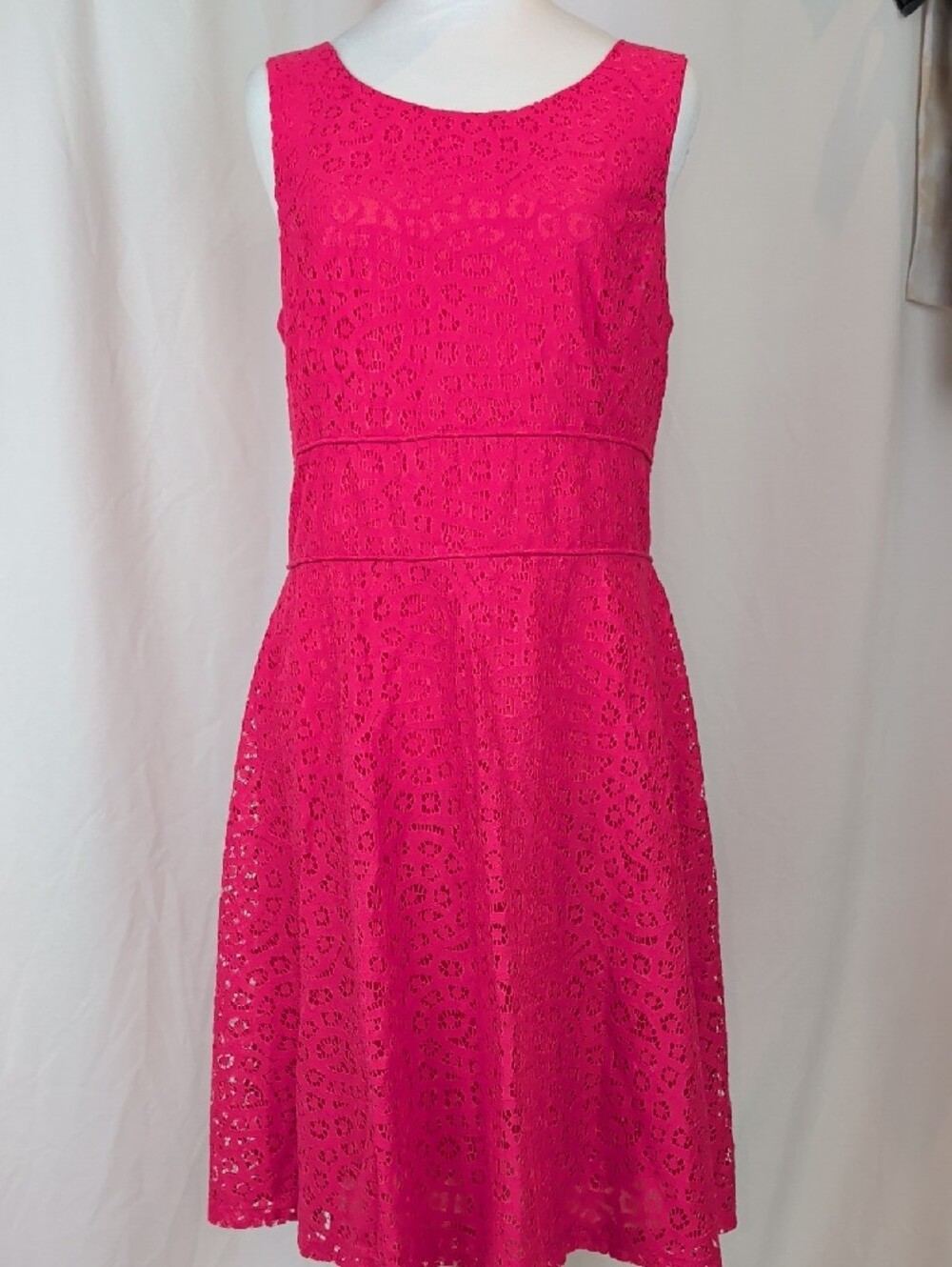 Ricki's Bright Pink Lace Sleeveless Dress - Size 12